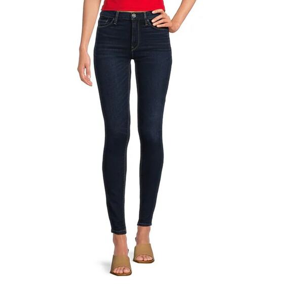HUDSON JEANS NWT Barbara High Waist Super Skinny Denim Jeans Requiem // 25 Long - Picture 1 of 13